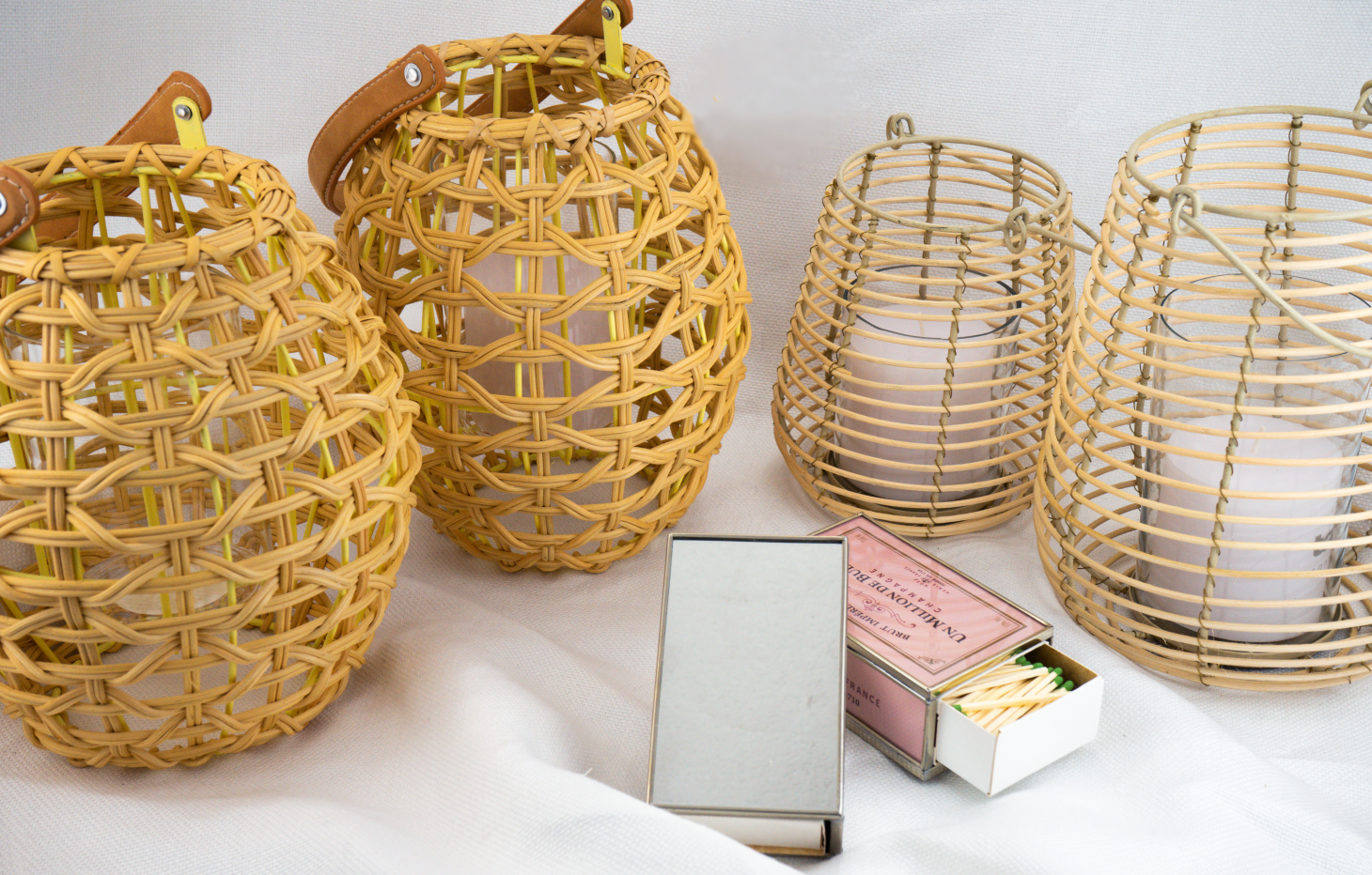 Wicker Candle Holders
